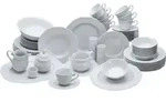 CreaTable, 16072, Arianne Weiss, Kombiservice 61-tlg, Porzellan - Wei&szlig;
