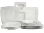 CreaTable, 12208, Victoria Weiss, Tafelservice 12-tlg, Porzellan - Wei&szlig;