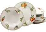 CreaTable, 17031, Flora Orchard, Tafelservice 12-tlg , Porzellan - Wei&szlig;
