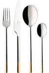 Villeroy & Boch Ella teilvergoldet Tafelbesteck 24tlg. - Silber