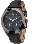 Maserati 8871612008 Herren-Armbanduhr, Edelstahl-Geh&auml;use, Leder-Armband - Braun