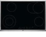 AEG HK 834060 X-B Elektro-Kochfeld, Glaskeramik, 80 cm Breite, Edelstahlrahmen, 4