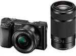 Sony Alpha 6000 Kit 16-50mm + 55-210mm Systemkamera schwarz - Schwarz