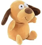 Labertier Hund BRUNO labert alles nach und wackelt mit Batterien 18x12x17 cm - Braun