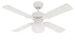 Westinghouse Deckenventilator Vegas Wei&szlig; 105 cm mit Beleuchtung und Zugschnur -