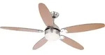 Globo Lighting Ventilator Metall verchromt matt, Metall verchromt, Glas opal, MDF