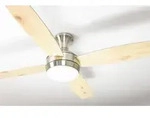 Deckenventilator Saturn Nickel 132 cm mit Beleuchtung und Fernbedienung - Silber