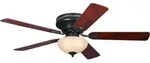 Deckenventilator mit Beleuchtung und Zugketten Everett Espresso 132 cm - Braun