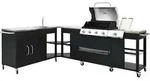vidaXL Gasgrill-Set 4+1 HOEK DE & AT Modell - Schwarz