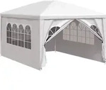 vidaXL Partyzelt 3x4 m Wei&szlig; - Wei&szlig;