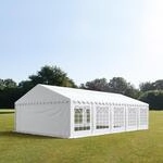 TOOLPORT Partyzelt Festzelt 6x10 m Garten-Pavillon PVC Plane 700 N in wei&szlig;