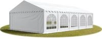 TOOLPORT Hochwertiges Partyzelt Festzelt 5x10 m PVC wei&szlig; wasserdicht