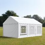 TOOLPORT Partyzelt Festzelt 3x6 m Garten-Pavillon PVC Plane 700 N in wei&szlig;
