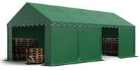 TOOLPORT Lagerzelt 4x8 m Industriezelt Unterstand PVC Plane 750 N dunkelgr&uuml;n mit