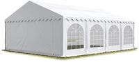 TOOLPORT Hochwertiges Zelt Partyzelt Festzelt 6x8 m PVC wei&szlig; wasserdicht schwer