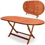 CASARIA Gartentisch Wetterfest Klappbar Holz 80kg Belastbarkeit 160x85cm