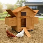 Mucola H&uuml;hnerstall inkl. 2 Nestboxen und Rampe Rollbar H&uuml;hnerhaus Gefl&uuml;gelstall