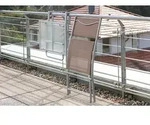 Merxx 2 tgl. Florenz Balkonm&ouml;belset - 1 Sessel, 1 Tisch - Farbe: silber/taupe -