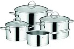 Kela Topfset Cailin Edelstahl 18/10 silber gl&auml;nzend 4tlg, 10969 - Silber