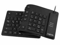 LogiLink Flexible Silikon-Tastatur kabelgebunden schwarz