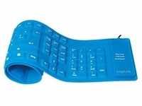 LogiLink Flexible Silikon-Tastatur kabelgebunden blau