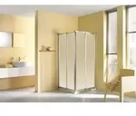 BREUER Eckeinstieg Schiebet&uuml;r 4-teilig FARA 4 80-90 cm H&ouml;he 185 cm Kunstglas...