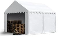 TOOLPORT Lagerzelt 3x4 m Industriezelt Unterstand PVC Plane 750 N wei&szlig; mit