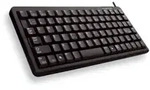 CHERRY G84-4100, Mini, Kabelgebunden, USB, QWERTY, Schwarz - Schwarz