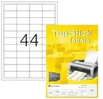 TopStick 8731 Universal Etiketten, 100 Blatt, 48,3 x 25,4 mm, 44 pro A4 Bogen, 4