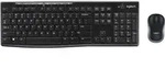 Logitech MK270, Volle Gr&ouml;&szlig;e (100%), Kabellos, RF Wireless, QWERTY, Schwarz, Maus