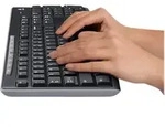 Tastatur-und-Maus-Set - drahtlos - 2.4 GHz - Schweizer - Schwarz