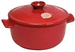 EMILE HENRY Runder Schmortopf &Oslash; 24 cm, 4 l Grand Cru EH 4540 34 3289313445402 - Rot