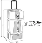 BoGi Bag Reisetrolley 110 Liter Reisetasche Trolley Rollkoffer - Rot / Schwarz -