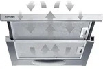 Concept OPV 3260, 320 m3/h, Abluft/Umluft, 57 dB, 58 dB, 65 cm, 75 cm - Silber