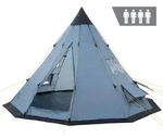 CampFeuer Tipi Zelt Spirit f&uuml;r 4 Personen, 3000 mm Wassers&auml;ule, Grau, Indianerzelt