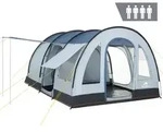 CampFeuer Zelt TunnelX f&uuml;r 4 Personen, Grau/Blau, Tunnelzelt mit 3 Eing&auml;ngen, 5000
