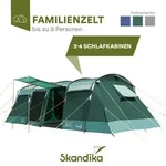 Skandika Tunnelzelt Montana 8 Personen | Camping Zelt mit/ohne eingen&auml;hten