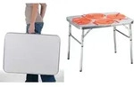 Campingtisch Alu mit Tragegriff MDF Tischplatte 70x55 25-59cm klappbar nur 2,6kg -