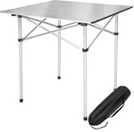 tectake&reg; Aluminium Campingtisch klappbar 70 x 70 x 70 cm - Grau