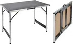 HI Klapptisch 100 x 60 x 94 cm Aluminium - Schwarz