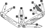 Leatherman REV Multiwerkzeug 13in1 Edelstahl mit Befestigungsclip