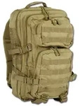 Tactical Assault Backpack Coyote Farbe mit Fassungsverm&ouml;gen f&uuml;r 50 Liter Parabellum