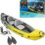 Intex Explorer K2, Aufblasbares Kajak, 2 Person(en), 180 kg, Grau, Gelb,