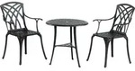Inko Bistro Set Chester Bronze / 2 Sessel mit Arm - Braun