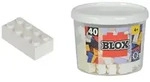 Simba Toys Blox - 40 8er Bausteine wei&szlig; - kompatibel mit bekannten Spielsteinen, 4