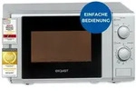 Exquisit Mikrowelle MW 802 Silber | 700 Watt | 5 Leistungsstufen | Timer Timer 