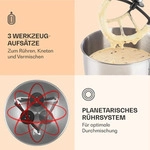 Klarstein K&uuml;chenmaschine, Knetmaschine mit 5L Sch&uuml;ssel, 2000W Profi K&uuml;chenmaschine