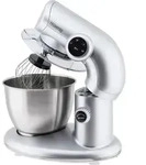 H.Koenig KM80 K&uuml;chenmaschine / 5 L Sch&uuml;ssel aus Edelstahl / bis zu 2kg Teig / 3