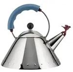 Alessi 9093, 2 l, Edelstahl, Blau, Edelstahl, Polyamid, Induktion - Silber
