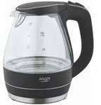Adler AD 1224 Wasserkocher schwarz/transparent LED - Schwarz/Transparent